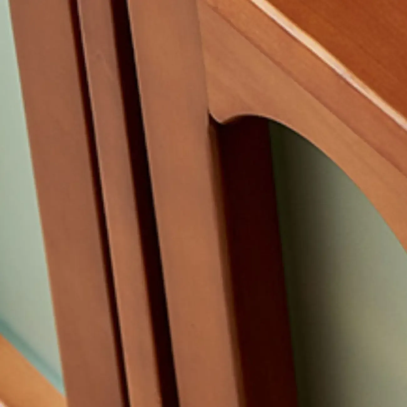 Art Deco Modern Wood TV Stand with Cable Management