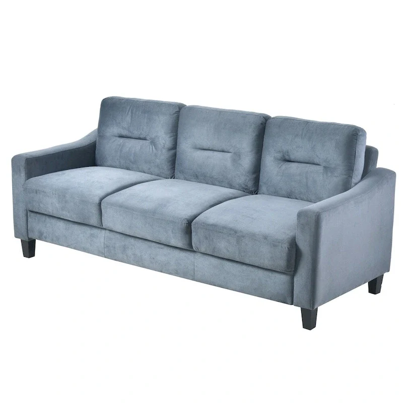Fabric Sofa with Wood Frame and Legs
