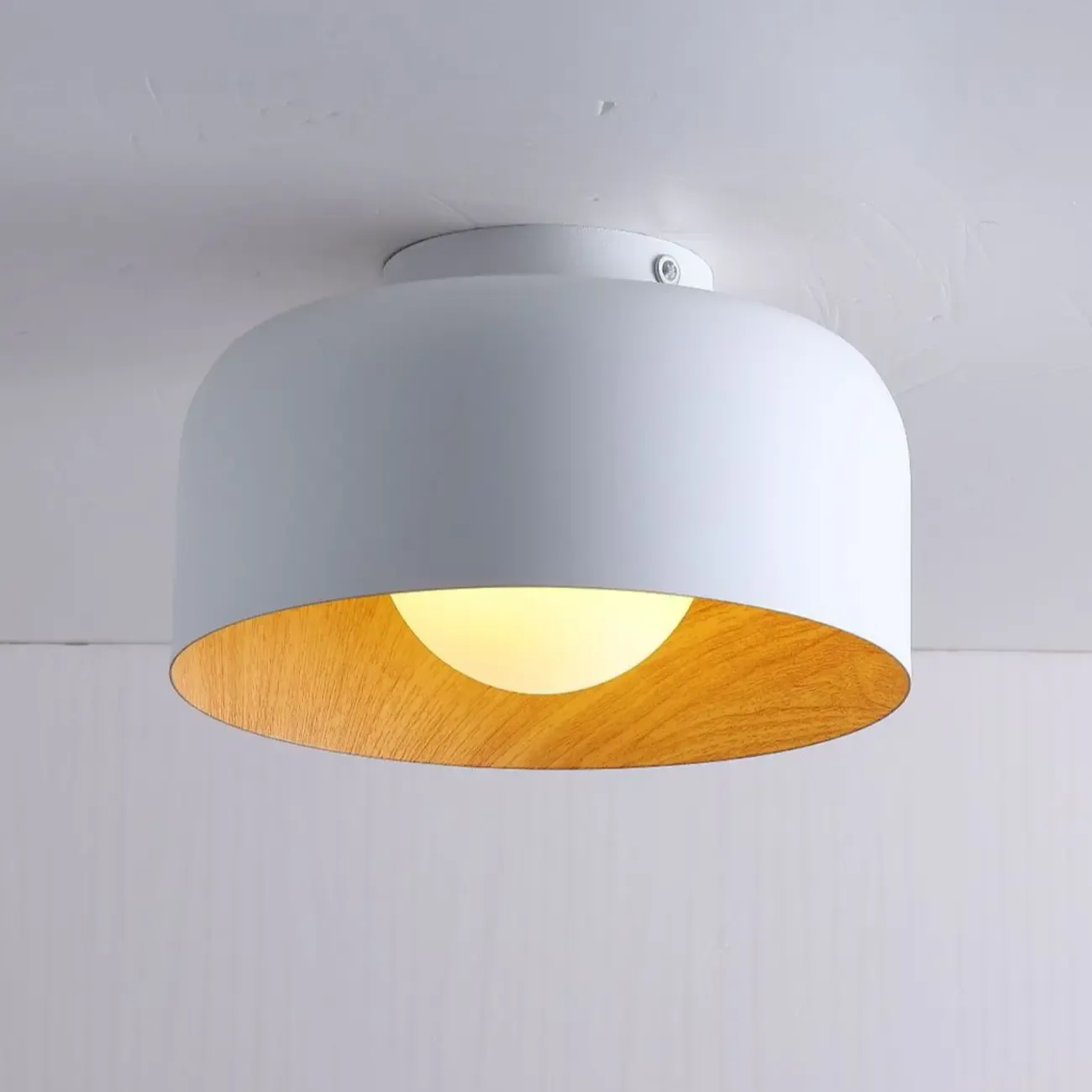 Modern Metal Jar-Shaped Semi Flush Ceiling Light