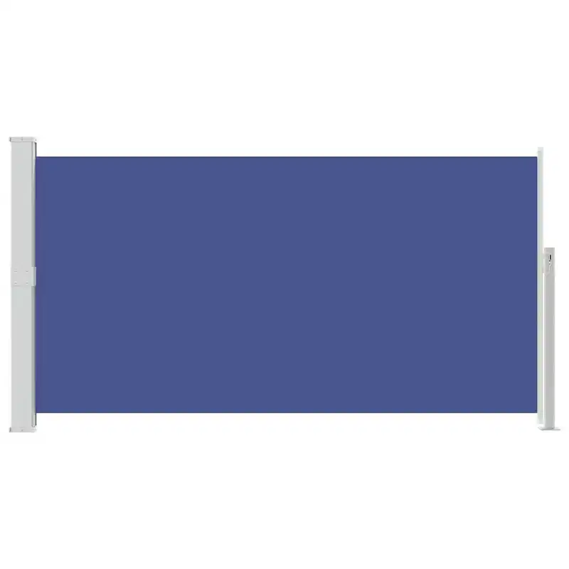 vidaXL Side Awning Blue (screen), Green grey (stand)