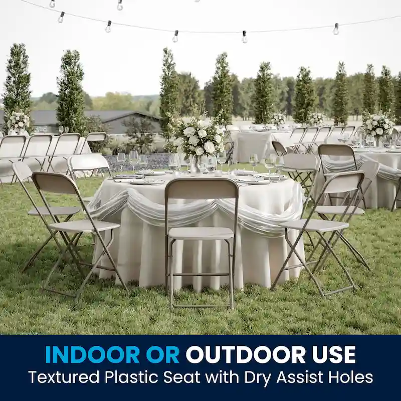 Plastic Folding Chair - 10 Pack 650LB Weight Capacity - Event Chair