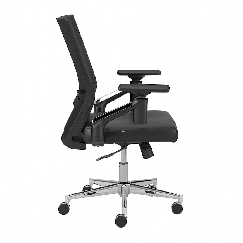 Cabot Mid Back Leather Office Chair by Bush Furniture