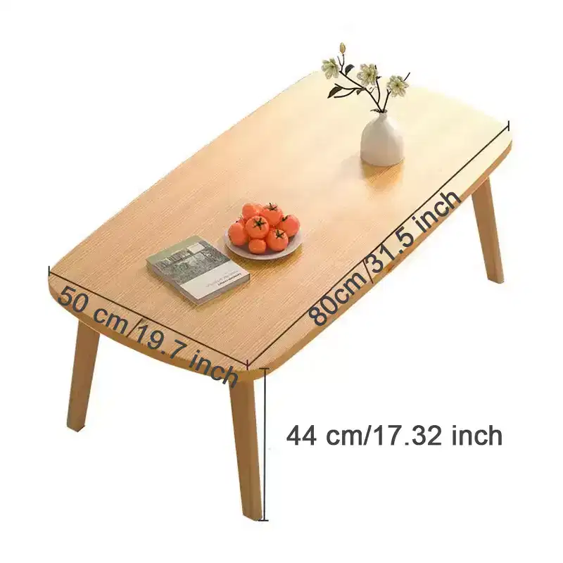 Modern Wood Coffee Table, Folding Small Sofa Side Table, Multi-functional Rectangular Center Table, Side Table for Small Spaces, Living Room