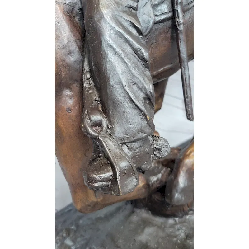 Trooper Of The Plains Frederic Remington Bronze Western Art Sculpture 22 Inches X 21 Inches