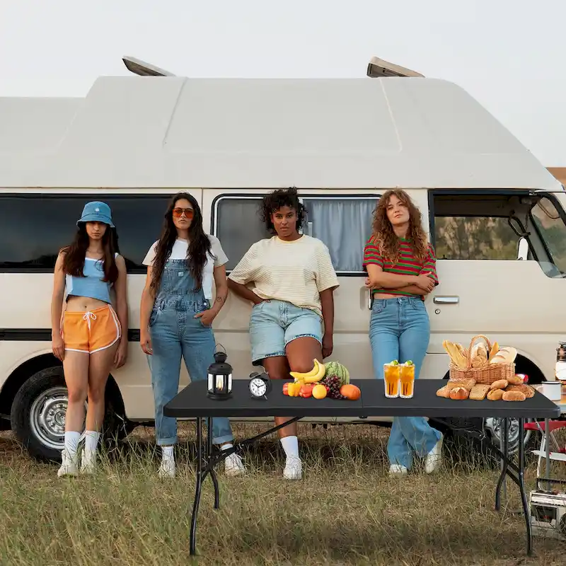 6ft Portable Plastic Table for Camping,Picnics