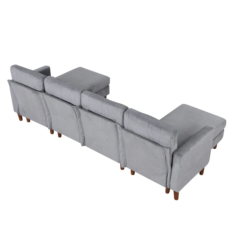 U-shaped Sponge-filled Cushion Combination Sofa
