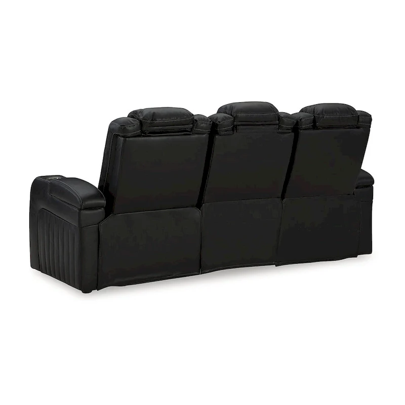 Signature Design by Ashley Caveman Den Midnight Power Reclining Sofa - 86 W x 42 D x 42 H
