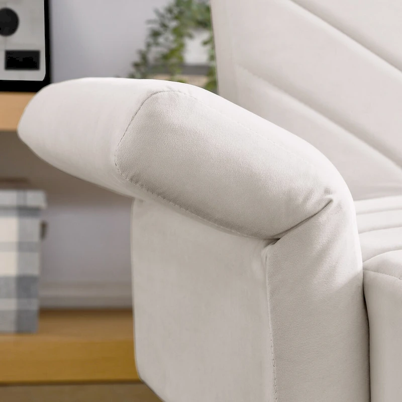 87 Velvet Convertible Folding Sofa Bed with Adjustable Armrests