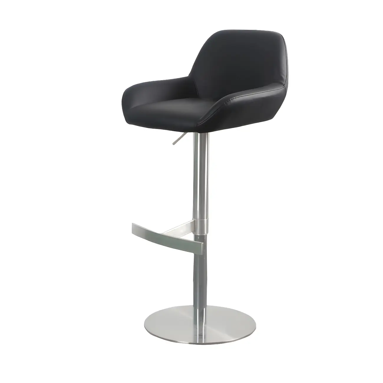 Glossy Metal Bucket Swivel Adjustable Bar Stools
