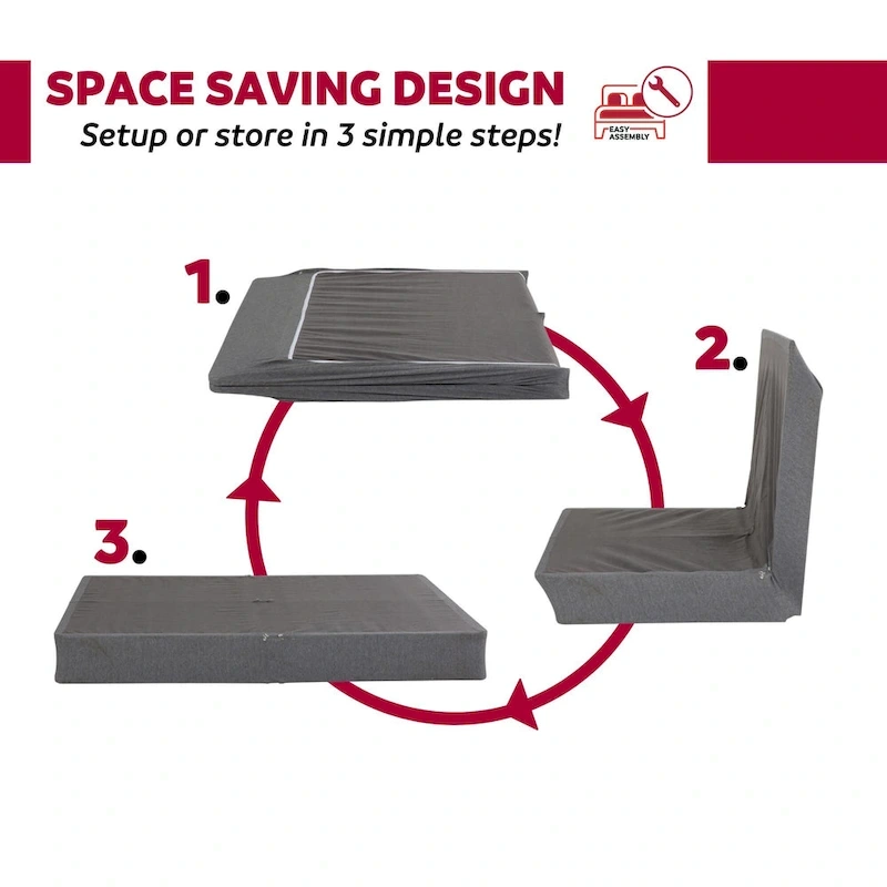 InstaBox No Assembly 9 in. Metal Boxspring Folding Mattress Foundation