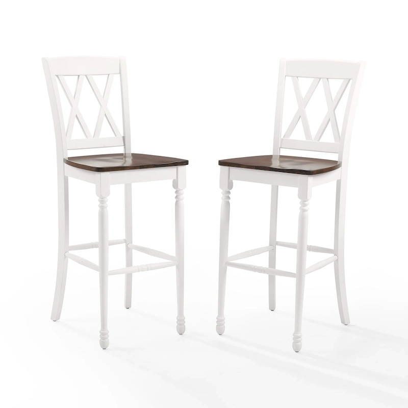 Crosley Shelby 2Pc Bar Stool Set - 18 W x21.75 D x 46.5 H