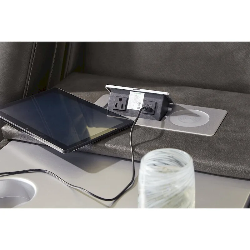 Signature Design by Ashley Fyne-Dyme Power Reclining Sofa - 85  W x 43  D x 43  H