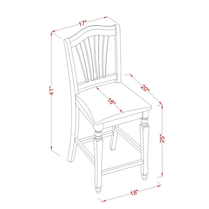 Mahogany Square Dining Table Set with Butterfly Leaf, Slatted Back Chairs – Seats 6
