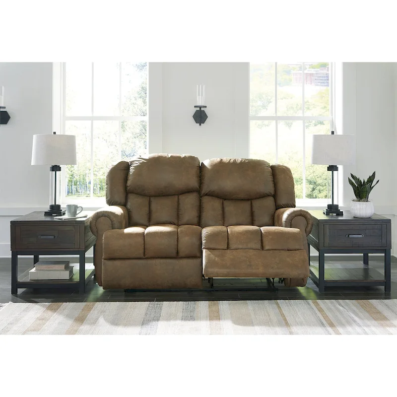 Signature Design by Ashley Boothbay Brown Reclining Loveseat - 75W x 42D x 47H