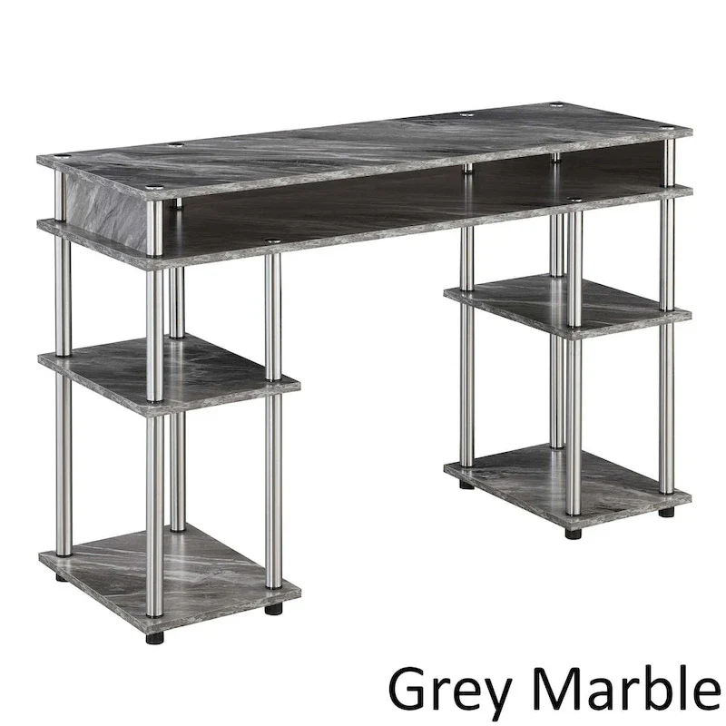 Designs2Go No Tools Student Desk with Shelves