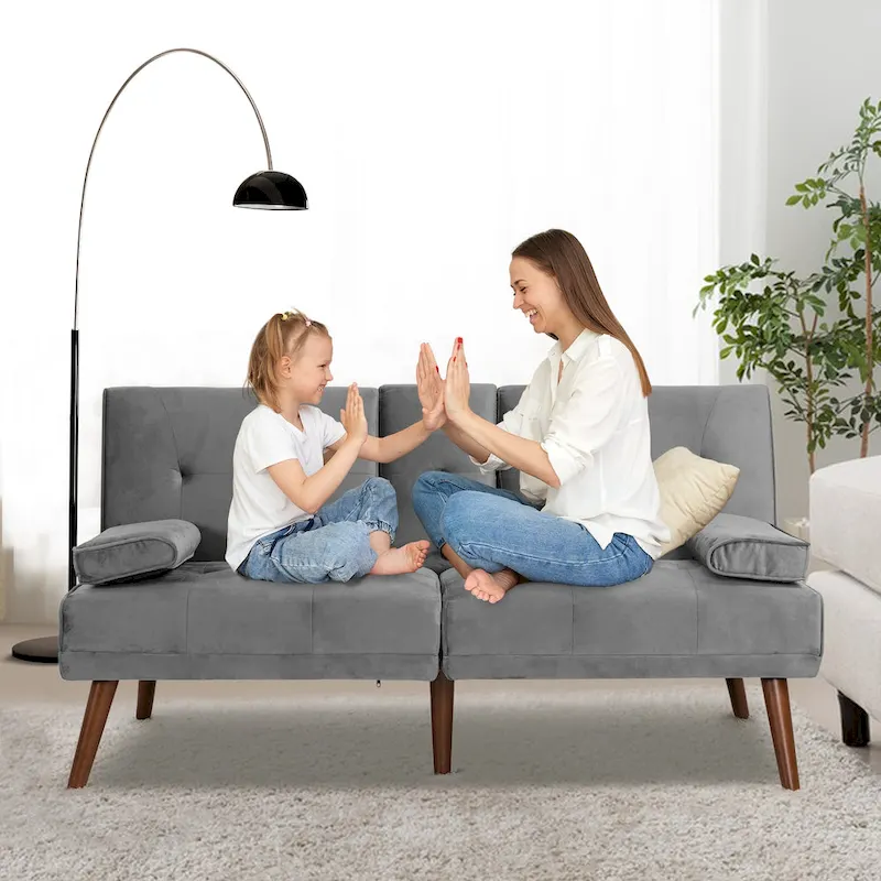 Futzca 60  Small Loveseat, 3 in 1 Cute Convertible Sofa Bed