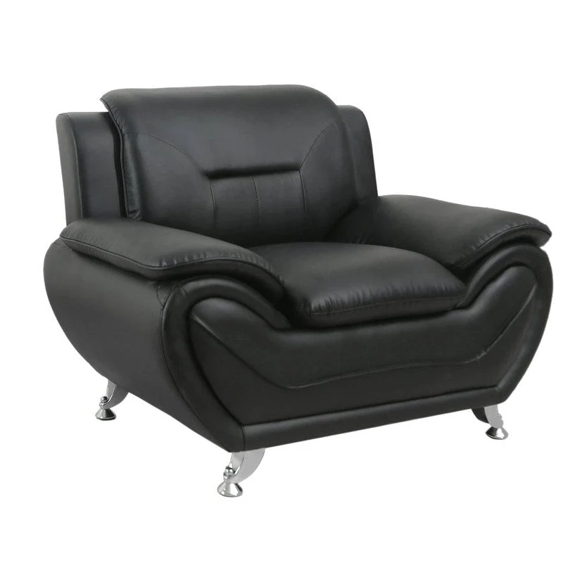 Faux Leather Upholstered Club Chair