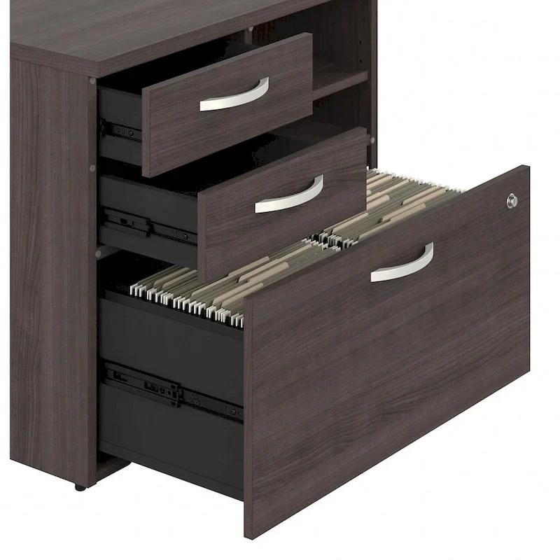 2-Drawer Lateral File Cabinet with Open Shelves