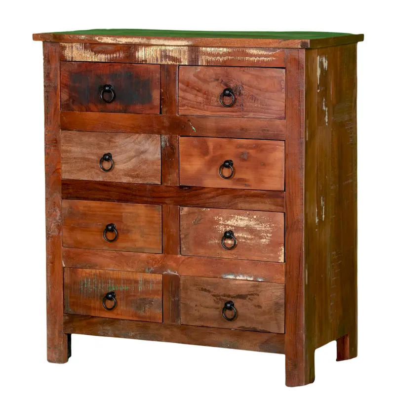 Maadze 32  Wide Reclaimed wood 8-Drawers Chest