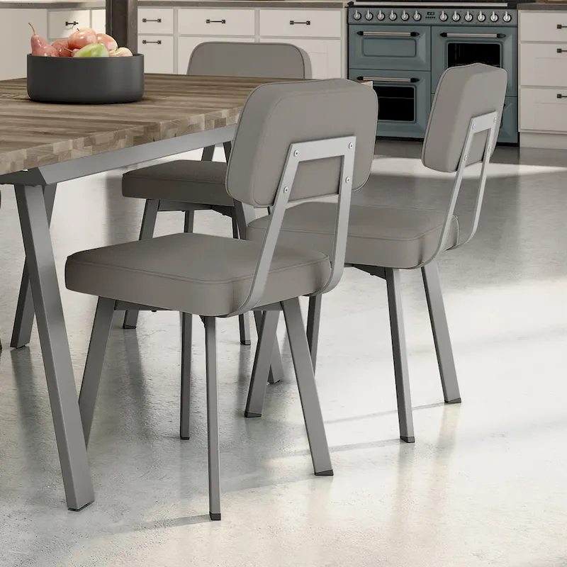 Amisco Clarkson Upholstered Dining Chair with Metal Legs