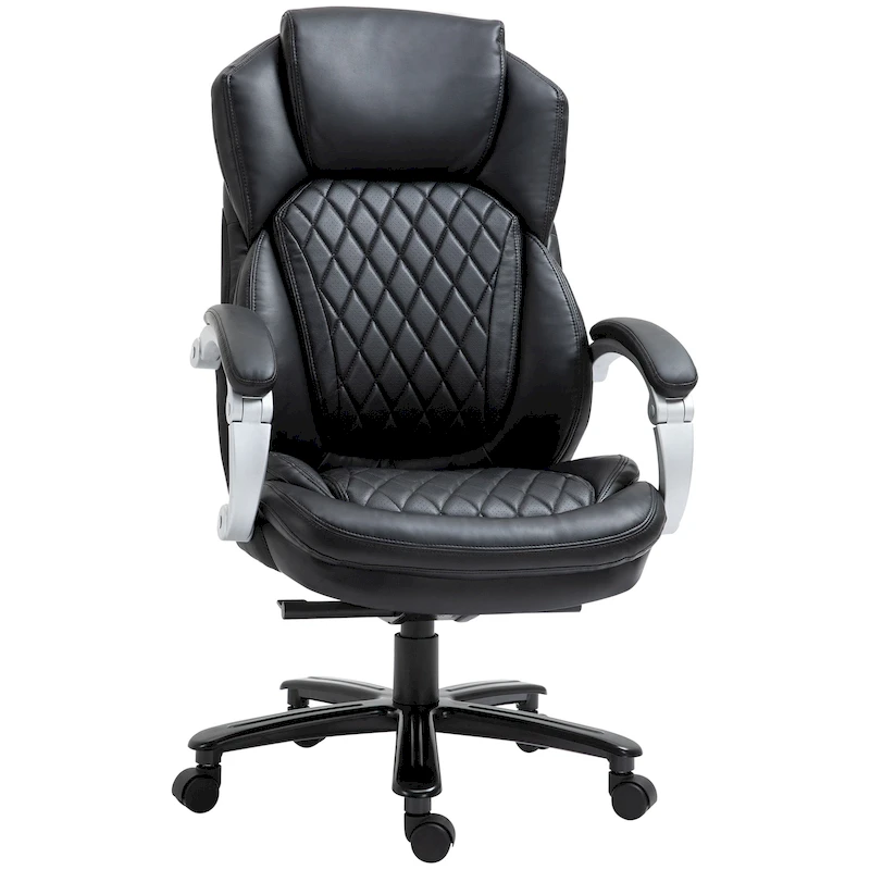 Vinsetto Heavy Duty Office Chair 350lbs Capacity, Mesh & Faux Leather, Rocker Ergonomic, Adjustable Height with Wheels