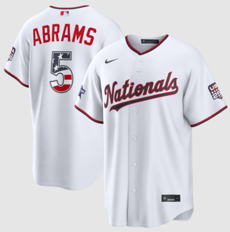 2026 All-Star Edition Stars & Stripes Washington Nationals CJ Abrams White Stadium Jersey