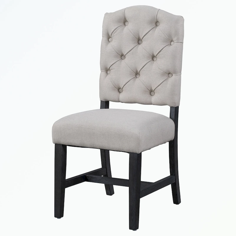 Dining Table Set with Extendable Table and 4 Upholstered Chairs