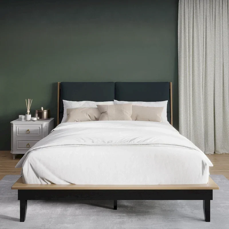 CraftPorch Mid-Century 4-pieces Wooden Bedroom Set