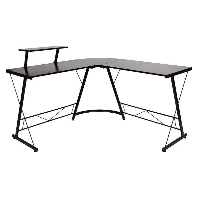 Flash Furniture L-Shaped Desk 71.5 Computer Corner Desk, Home Office Corner Desk, Gaming Desk, Space Saving, Easy to Assemble