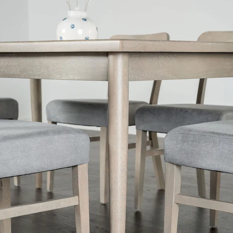 Calista Modern Grey Rectangle Wood Dining Set