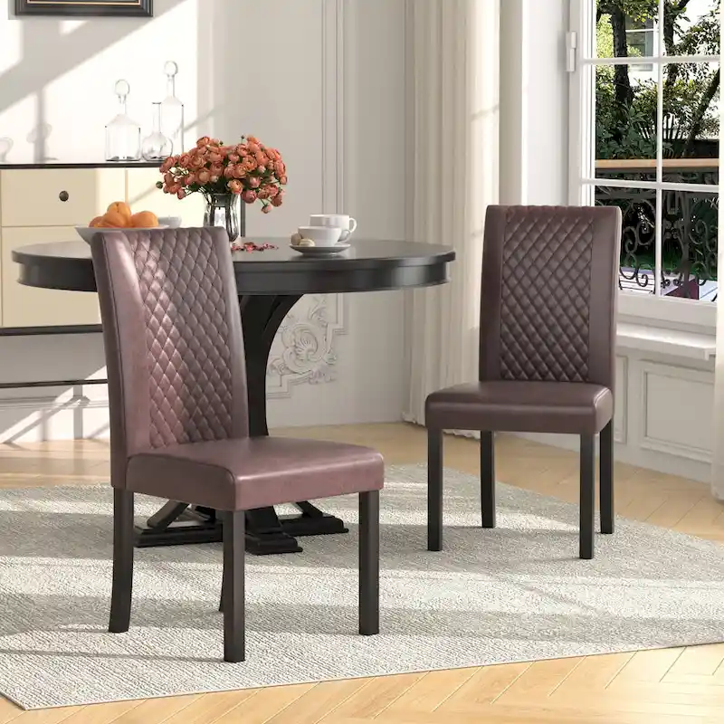 Upholstered Dining Chairs Set of 4 Parson Classic Upholstered Dining Chair,Modern 37 Parson Chairs