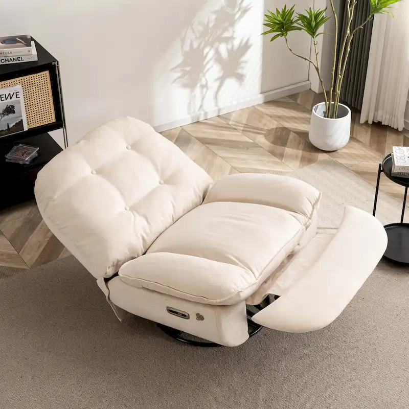 Power Swivel Recliner With USB Charger and Bluetooth Music Player