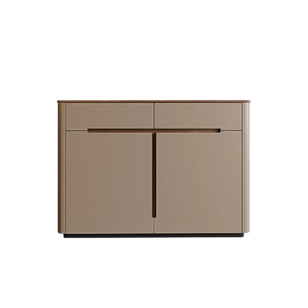 Trendy Wood Tan Entryway Shoe Cabinet with Drawers
