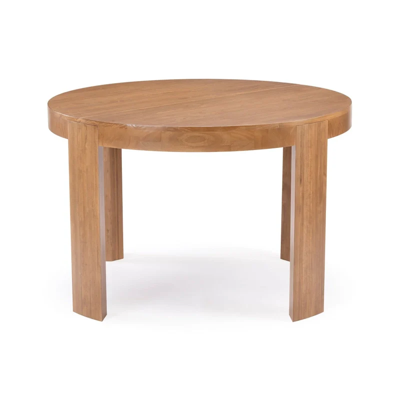Plank and Beam Contour Solid Wood Round Dining Table - 47