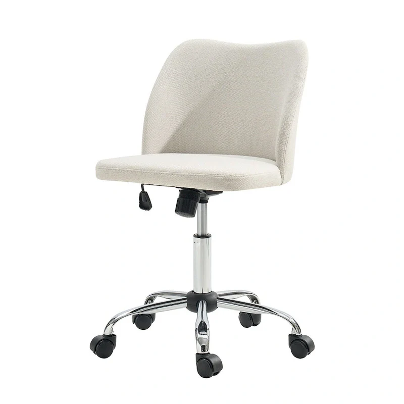 Sergio Modern Armless Office Chair with Mental Leg by HULALA HOME
