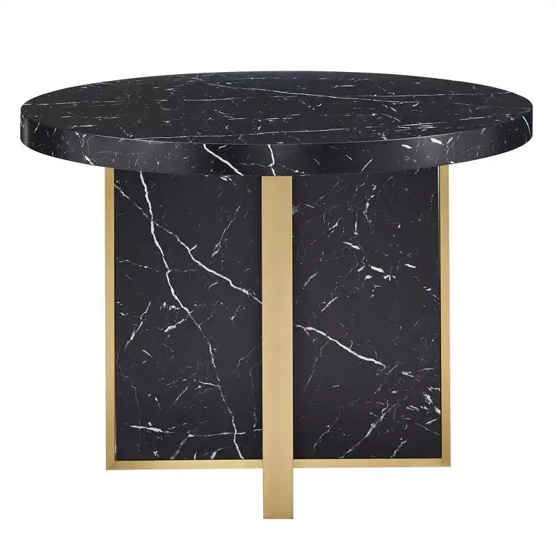 Devoe 43 Wide Faux Marble Round Dining Table - iNSPIRE Q