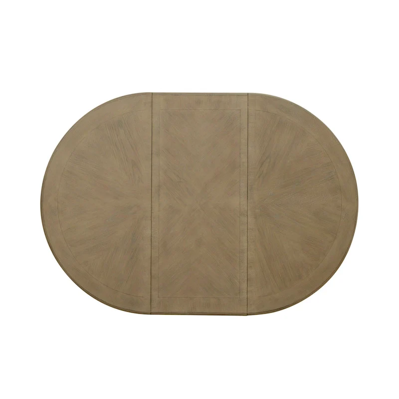 White Pedestal Dining Table with 4 Upholstered Chairs