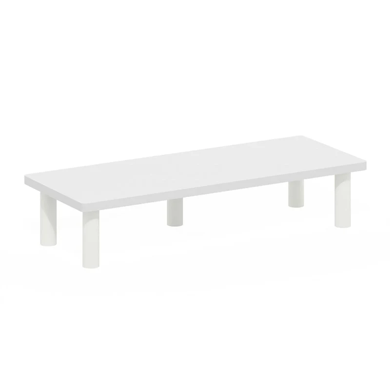 White, Tube-Style Monitor Riser Stand, For 1 Person