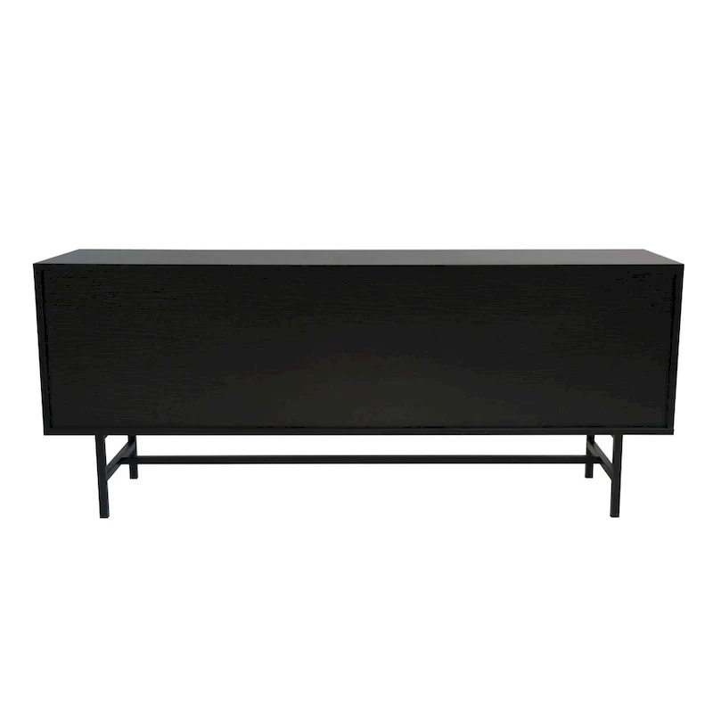 Rochester 2-Drawer 4-Shelf TV Stand Credenza with Iron Legs