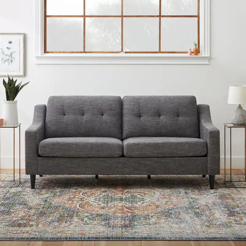 Brookside Ellen 75  Upholstered Scooped Arm Sofa