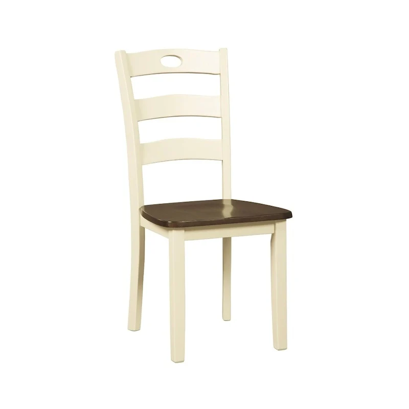 Woodanville Ivory and Brown Dining Chairs (Set of 2)