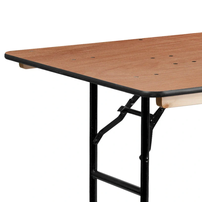 6-Foot Rectangular Wood Folding Table