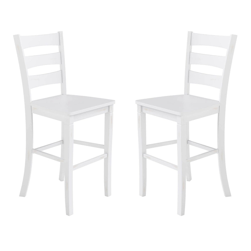 Commercial Grade Wooden Bar Height Stool, Set of 2