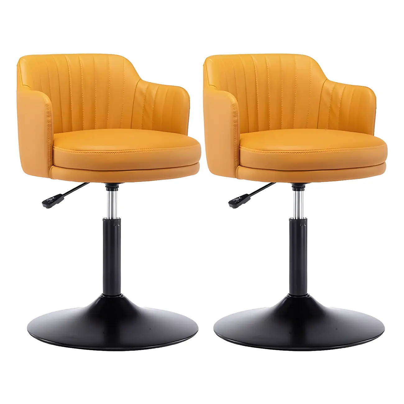 Modern Leather Armrests Swivel Adjustable Bar Stool