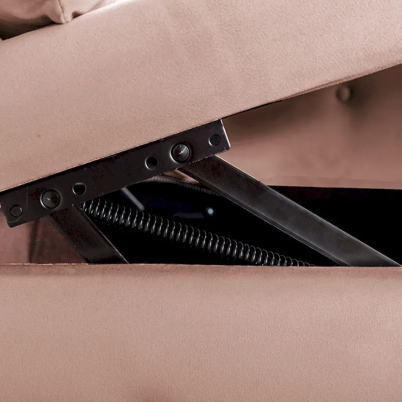 Pink Velvet Button Tufted Chaise Lounge - Single Seater