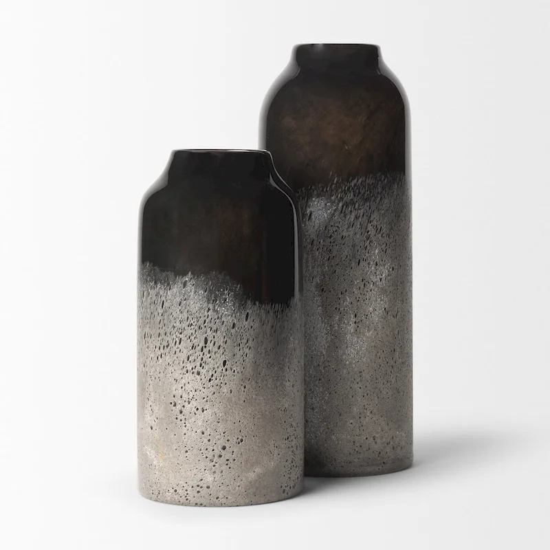 Emu Small Black & Grey Vase
