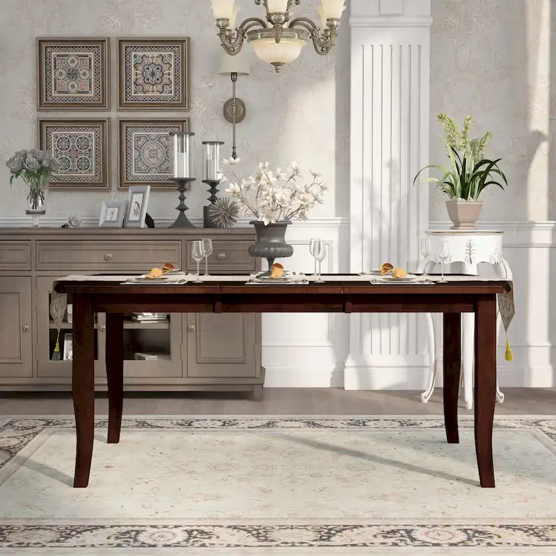 Furniture of America Zita Espresso 72-inch Wood Expandable Dining Table