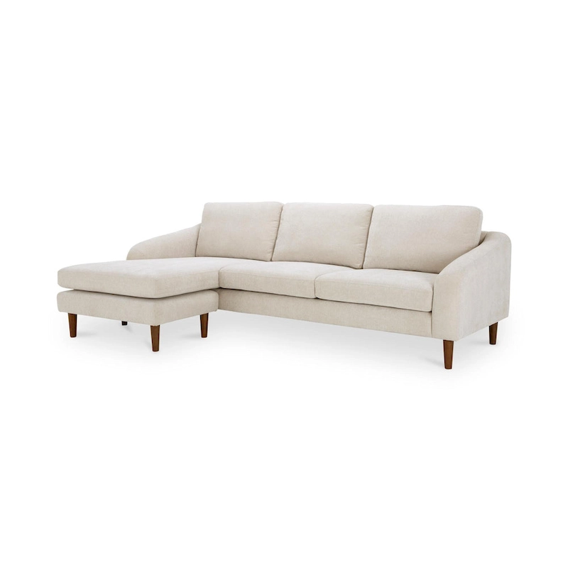 NADAAL STUDIOS Drew, Sectional with Reversible Chaise, Dark Brown - 98 X 59.2 X 33.5