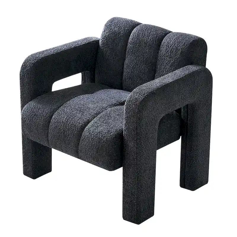 31.10 Wide Boucle Upholstered Accent Chair