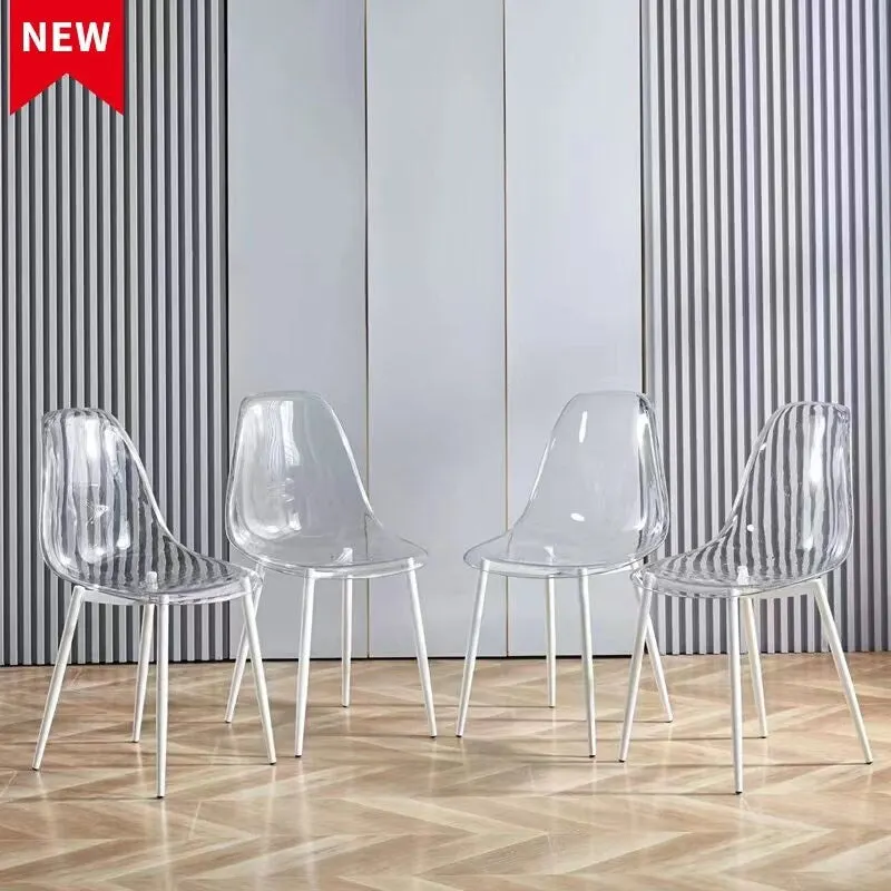 dining chair,set of 4,metal leg,plastic seat for Living Room